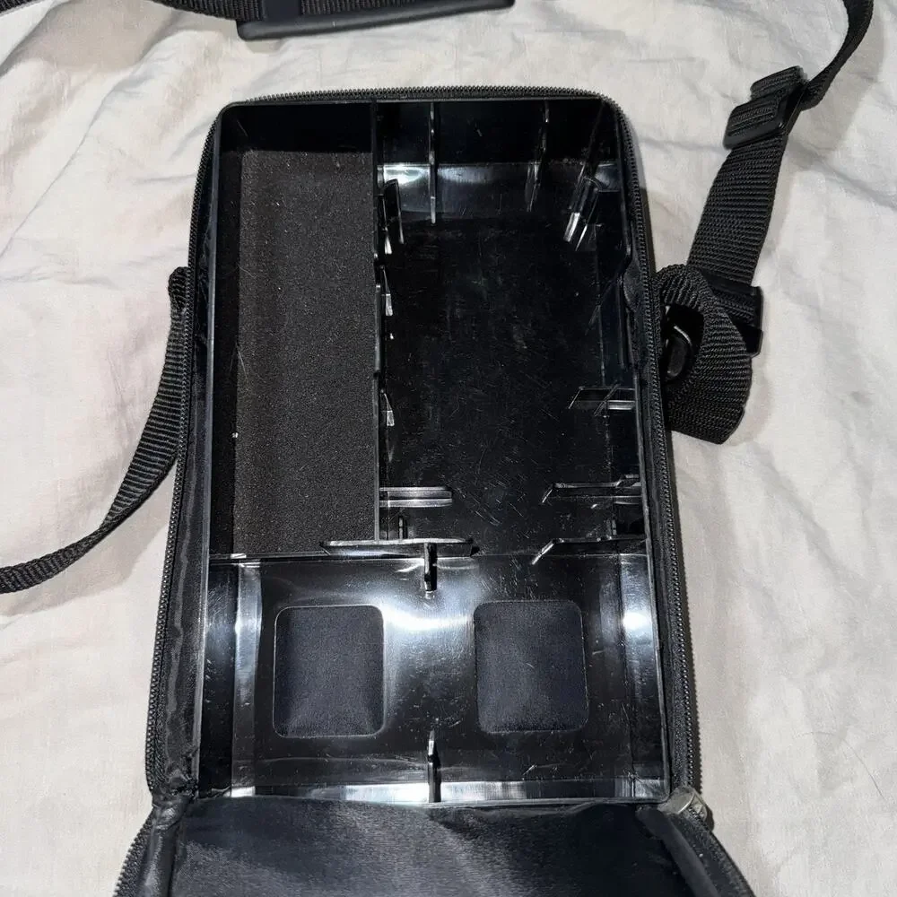 Official Nintendo GameBoy Advance Black Travel Carry Case Zip Bag w/ Strap GBA